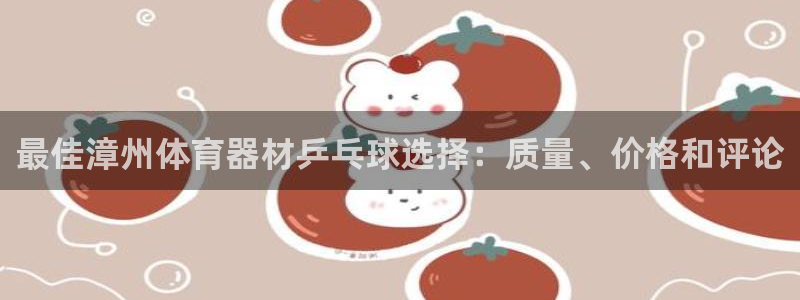 尊龙凯时链接：最佳漳州体育器材乒乓球选择：质量、价格