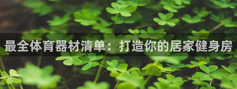 凯时app官网首页：最全体育器材清单：打造你的居家健