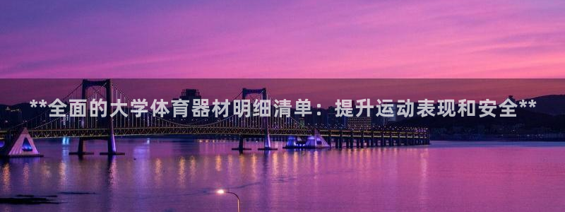 尊龙app登录不了：**全面的大学体育器材明细清单：