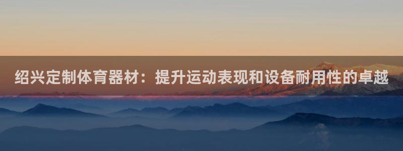 尊龙 5：绍兴定制体育器材：提升运动表现和设备耐用性