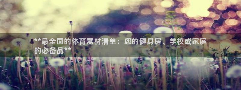 尊龙凯时处理未到账：**最全面的体育器材清单：您的健