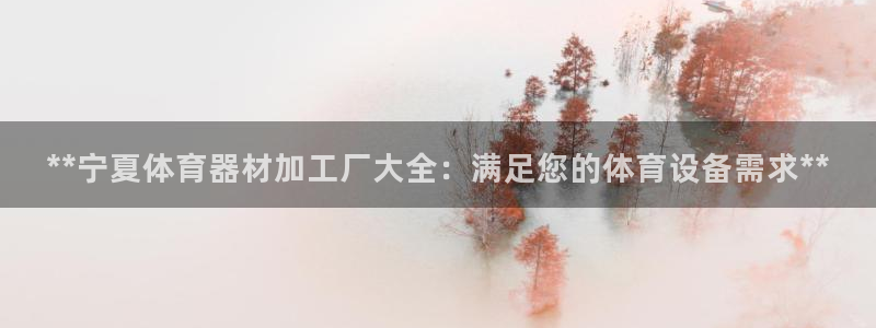 尊龙凯时代理能提出来不：**宁夏体育器材加工厂大全：