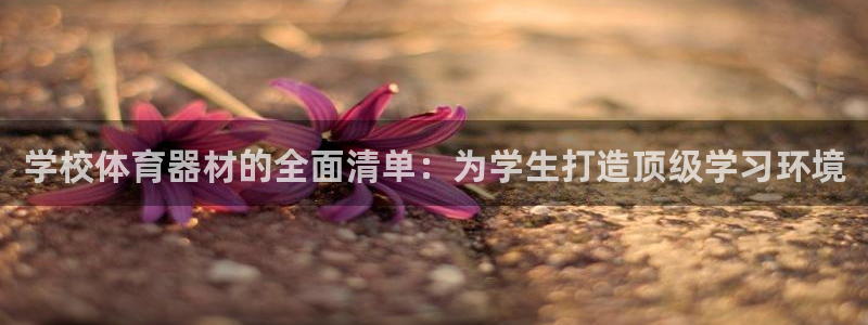 尊龙凯时一人生就是博官网：学校体育器材的全面清单：为