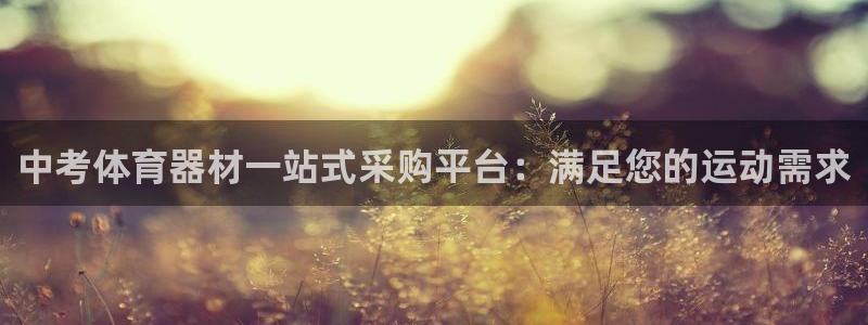尊龙官方APP下载：中考体育器材一站式采购平台：满足