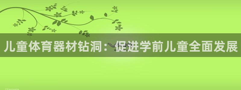 尊龙凯时ag旗舰：儿童体育器材钻洞：促进学前儿童全面