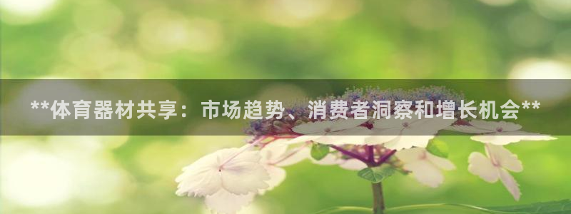 尊龙在线登录官网：**体育器材共享：市场趋势、消费者